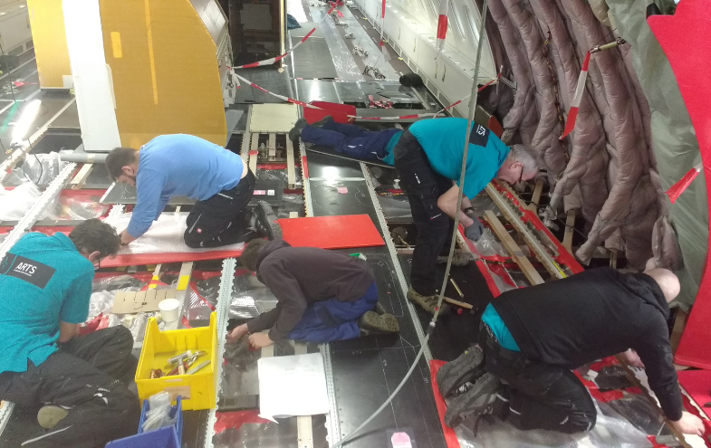 Mobile Aircraft Maintenance Kabinenumbau A380